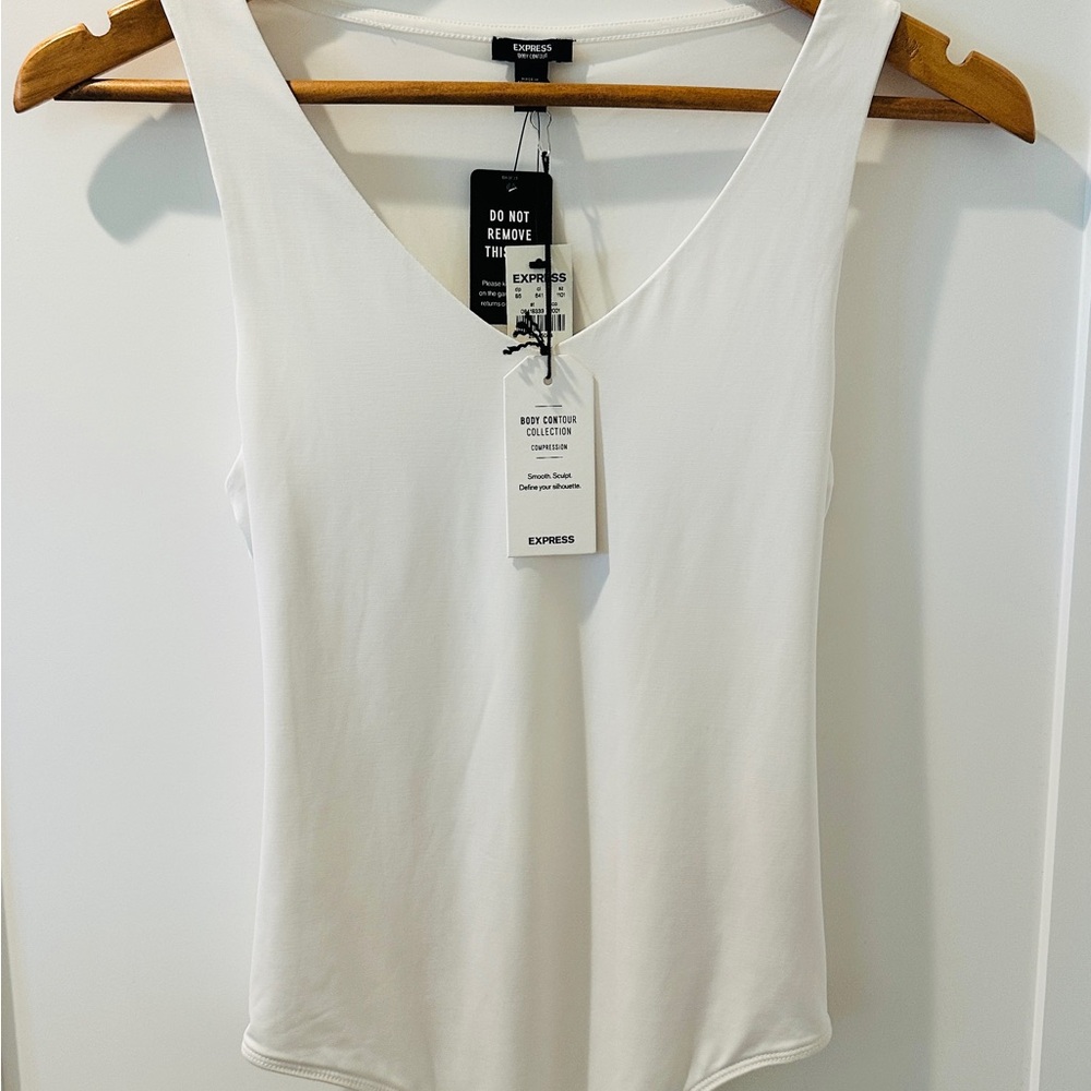 Express Women's Body Contour White Tank Top
